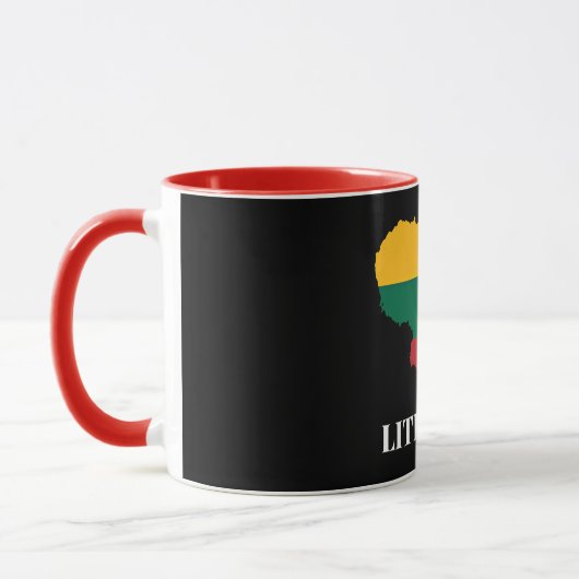 Mug Silhouette et drapeau lituaniens (Gauche)