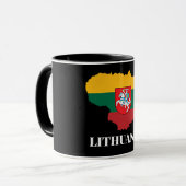 Mug Silhouette et drapeau lituaniens (Devant gauche)