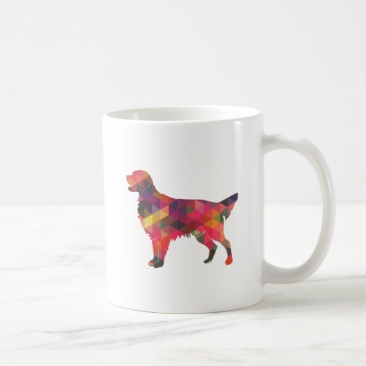 Mug Silhouette géométrique du chien de trieur à revête (Droite)