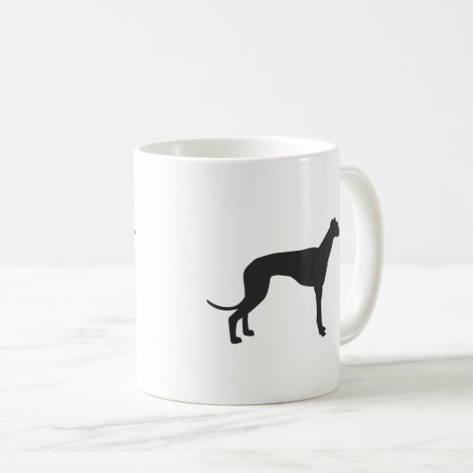 Mug Silhouette grecque italienne en noir (Devant droit)