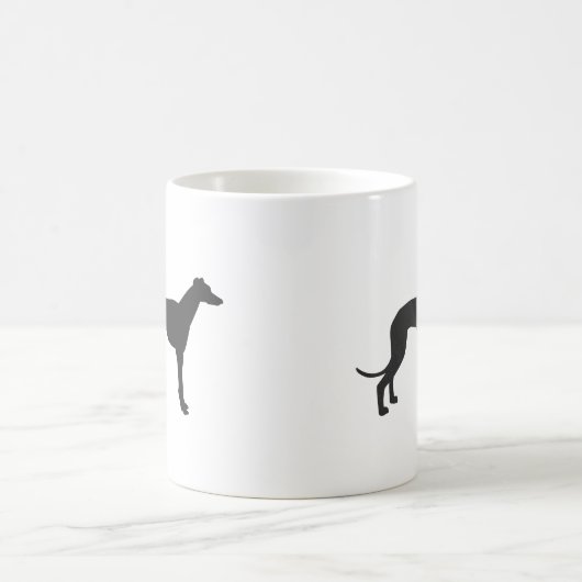 Mug Silhouette grecque italienne en noir (Centre)