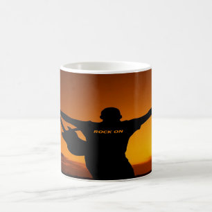Mug Silhouette homme guitare du coucher de soleil