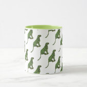 Mug Silhouette léopard noir et vert (Centre)