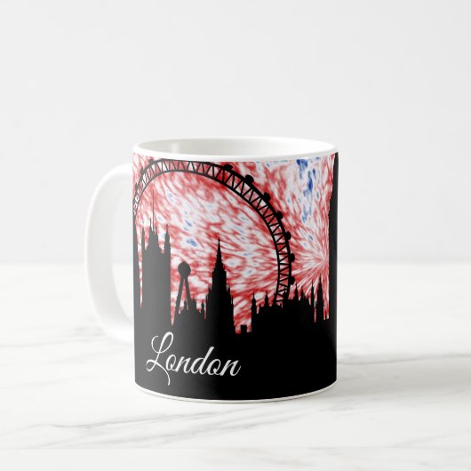 Mug Silhouette Londres Angleterre (Devant gauche)