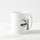 Mug Silhouette Michigan Remplie De Pierres Petoskey (Devant droit)