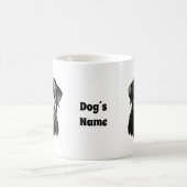 Mug Silhouette noir et blanc Rottweiler (Centre)