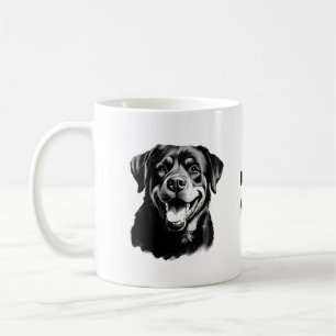 Mug Silhouette noir et blanc Rottweiler