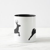 Mug Silhouette noir renne blanc (Centre)