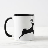 Mug Silhouette noir renne blanc (Gauche)