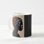 Mug Silhouette noire Africaine Américaine (Devant gauche)