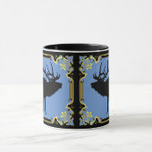 Mug Silhouette noire de buglage de taureau (Centre)