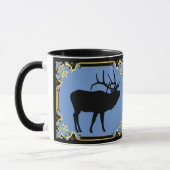 Mug Silhouette noire de buglage de taureau (Gauche)