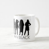Mug Silhouette orpheline de caractère du noir | (Devant droit)