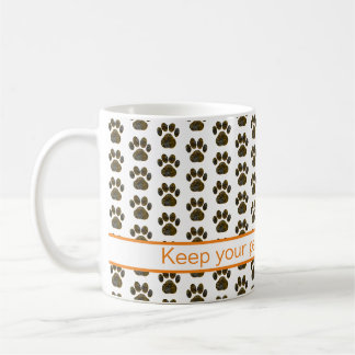 Mug Silhouette Paw Animal Halloween Orange