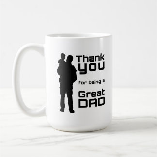 Mug Silhouette père et enfant | Mon coeur Papa Gif
