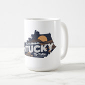 Mug Silhouette rétro panoramique du Kentucky (Devant droit)