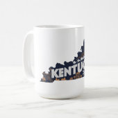 Mug Silhouette rétro panoramique du Kentucky (Devant gauche)