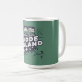Mug Silhouette Rétro Scénique de Rhode Island (Devant droit)