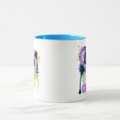 Mug Silhouette rose de Flamant rose (Centre)