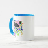 Mug Silhouette rose de Flamant rose (Devant gauche)