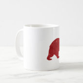 Mug silhouette rouge d'ours (Devant gauche)