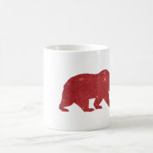 Mug silhouette rouge d'ours (Centre)