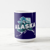 Mug Silhouette Scénique Rétro de l'Alaska (Centre)