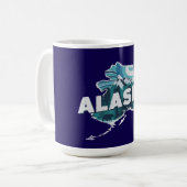 Mug Silhouette Scénique Rétro de l'Alaska (Devant gauche)