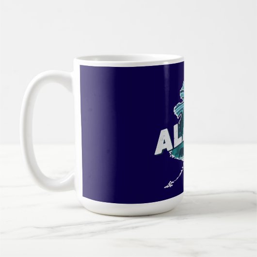 Mug Silhouette Scénique Rétro de l'Alaska (Gauche)