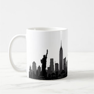 Mug Silhouette Silhouette Black Elegant Script C New Y