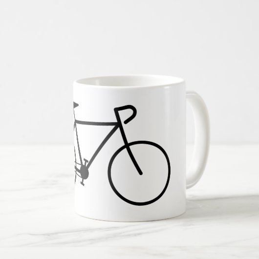 Mug Silhouette simple de bicyclette (Devant droit)