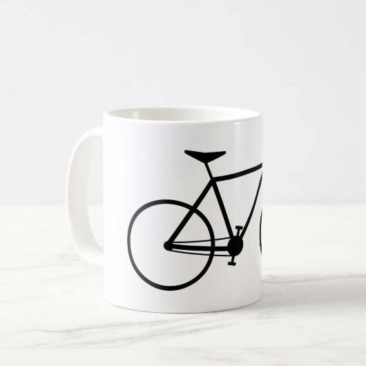 Mug Silhouette simple de bicyclette (Devant gauche)