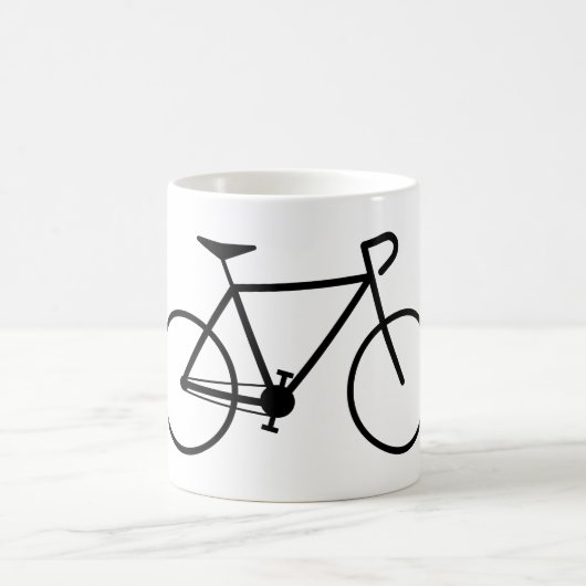 Mug Silhouette simple de bicyclette (Centre)