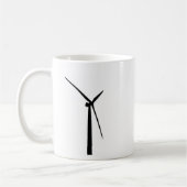 Mug Silhouette simple d'énergie de vert de turbine de (Gauche)