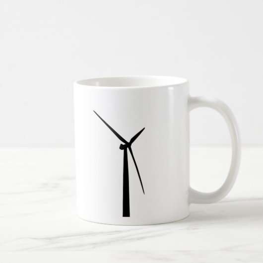 Mug Silhouette simple d'énergie de vert de turbine de (Droite)