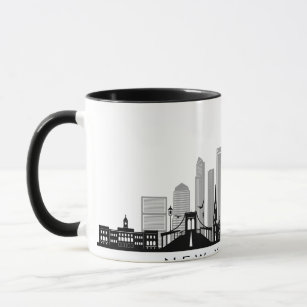 Mug Silhouette Skyline de la ville de New York Manhatt
