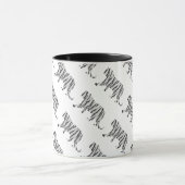 Mug Silhouette Tiger noir et blanc (Centre)