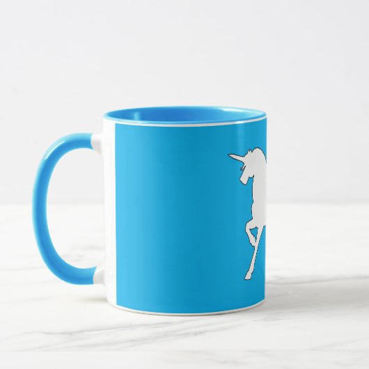 Mug Silhouette Unicorne Blanche (Gauche)