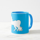 Mug Silhouette Unicorne Blanche (Devant droit)