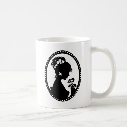 Mug Silhouette victorienne de camée (Droite)