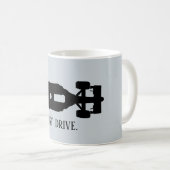 Mug Silhouette voiture de course personnalisable (Devant droit)