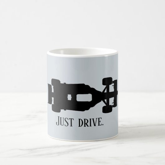 Mug Silhouette voiture de course personnalisable (Centre)