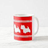 Mug Silhouette Westie Rouge (Devant droit)