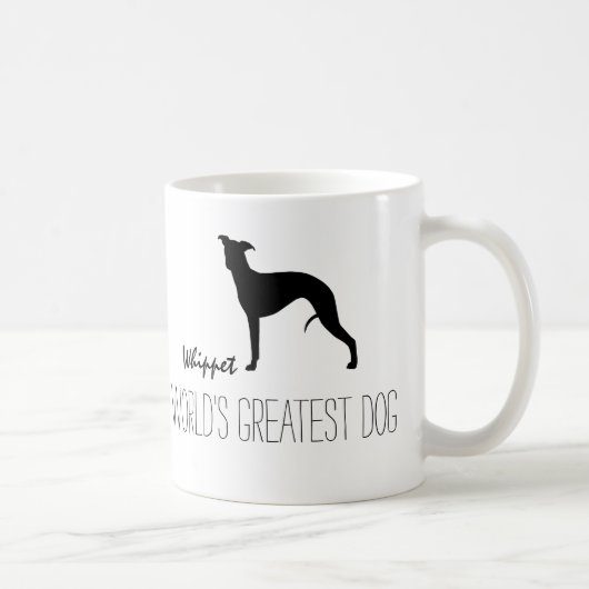 Mug Silhouette Whippet | La plus grande coutume de chi (Droite)
