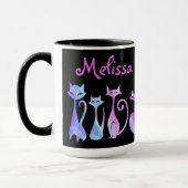 Mug Silhouettes Adorables de Chats (Gauche)
