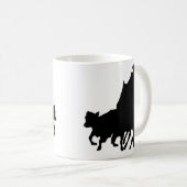 Mug Silhouettes - chevaux - parquage d'équipe (Devant droit)