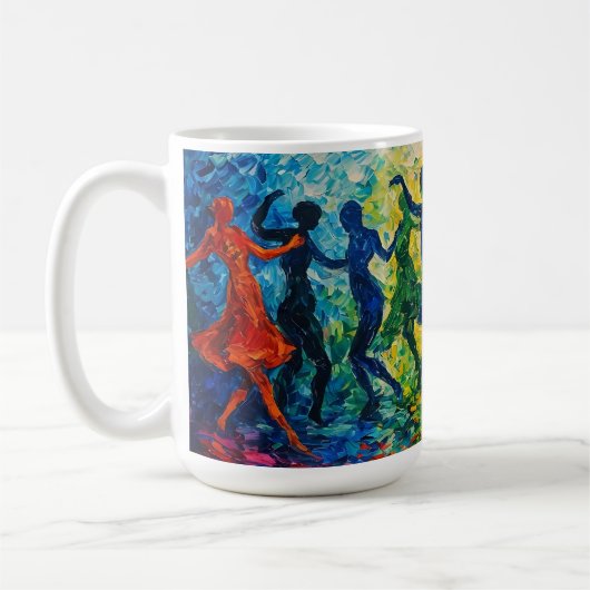 Mug Silhouettes colorées dansant (Gauche)