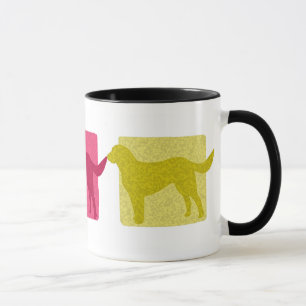 Mug Silhouettes colorées de labrador retriever