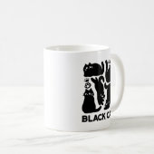 Mug Silhouettes de chat noir - Design Feline mignon (Devant droit)