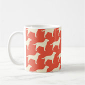 Mug Silhouettes de chien de trieur du Labrador jaune (Gauche)
